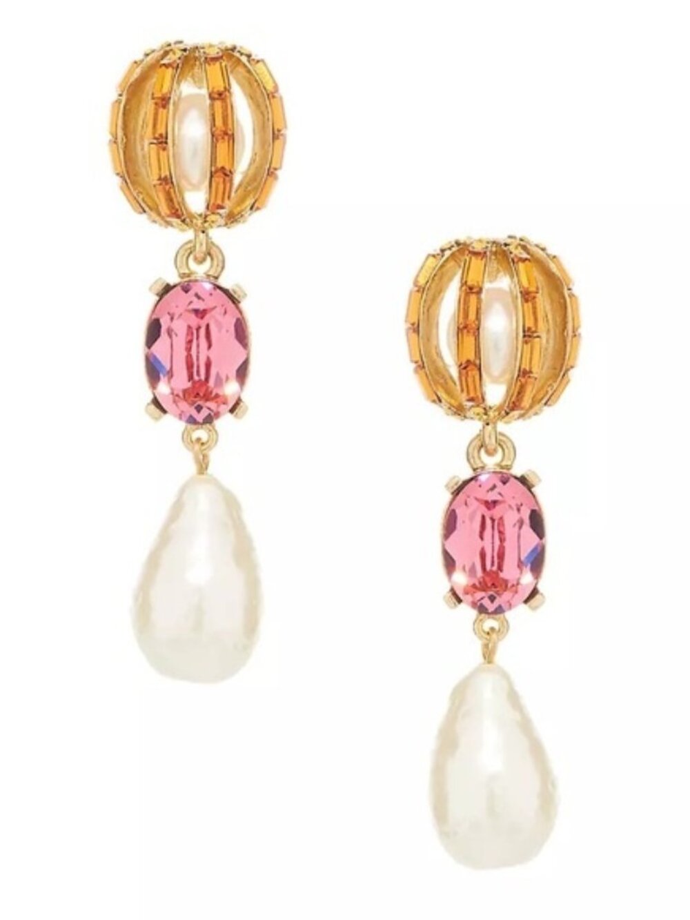 Oscar de la Renta Orb Pearl Earrings
